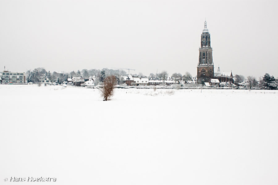 Rhenen vanuit de uiterwaarden