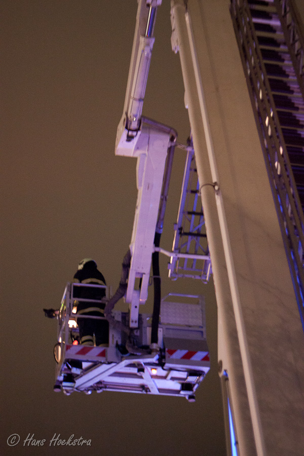 Hoogwerker wordt ingezet