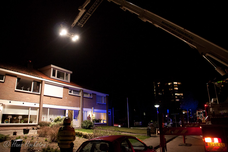 Hoogwerker wordt ingezet